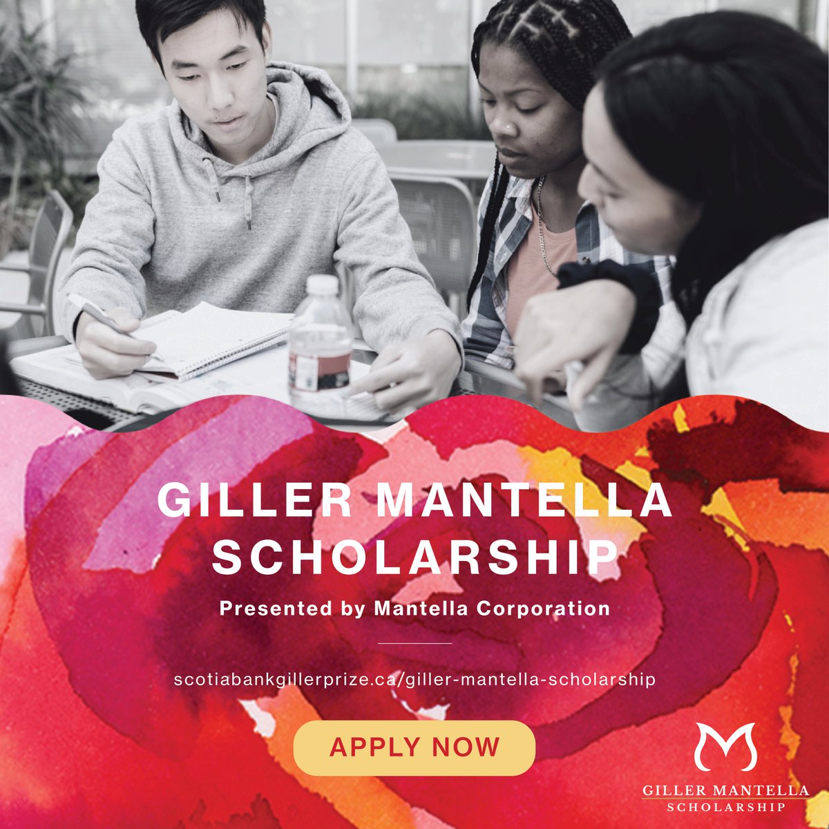 We've extended the deadline for the #GillerMantellaScholarship, presented by Mantella Corporation! Applications will close on April 16. bit.ly/3vhhVes @univcan #creativewriting #creativewritingscholarship #literaturescholarship #highschoolscholarships