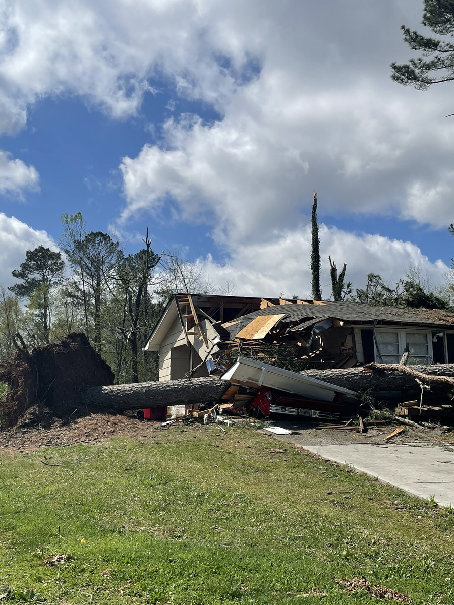 Resident told me this tree crashed into her 11- year-old son’s room. Thankfully, he was visiting family and not home at the time.