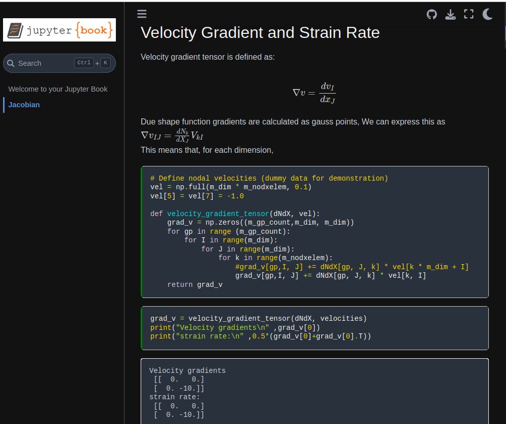 weldform's tweet photo. Just started to write some ExplicitFEM tutorial in jupyter book. The idea is to give some solid mechanics examples. Only a draft by now. Amazing experience! #fem #simulation #coding #python #explicit #jupyterbook #book #tutorial #example #solidmechanics https://t.co/HzNoRa76S8 https://t.co/o7fSwqKjgn