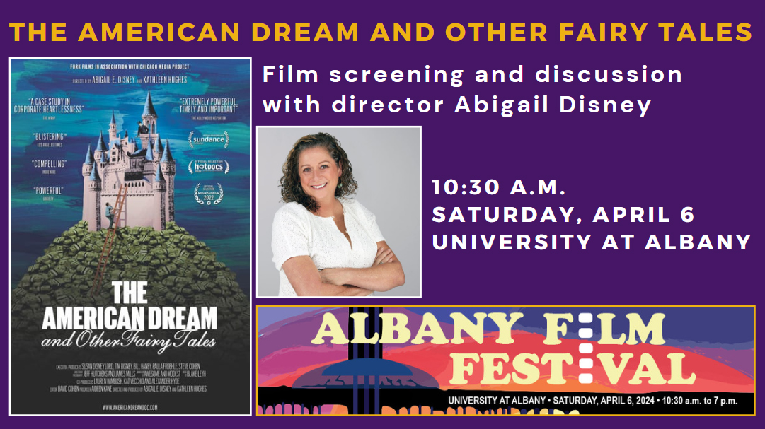 Looking forward to this weekend's @nyswi screening @ualbany followed by a discussion between co-director @abigaildisney and @rosaclemente. See you there! bit.ly/3xfnOsY #AmericanDreamDoc