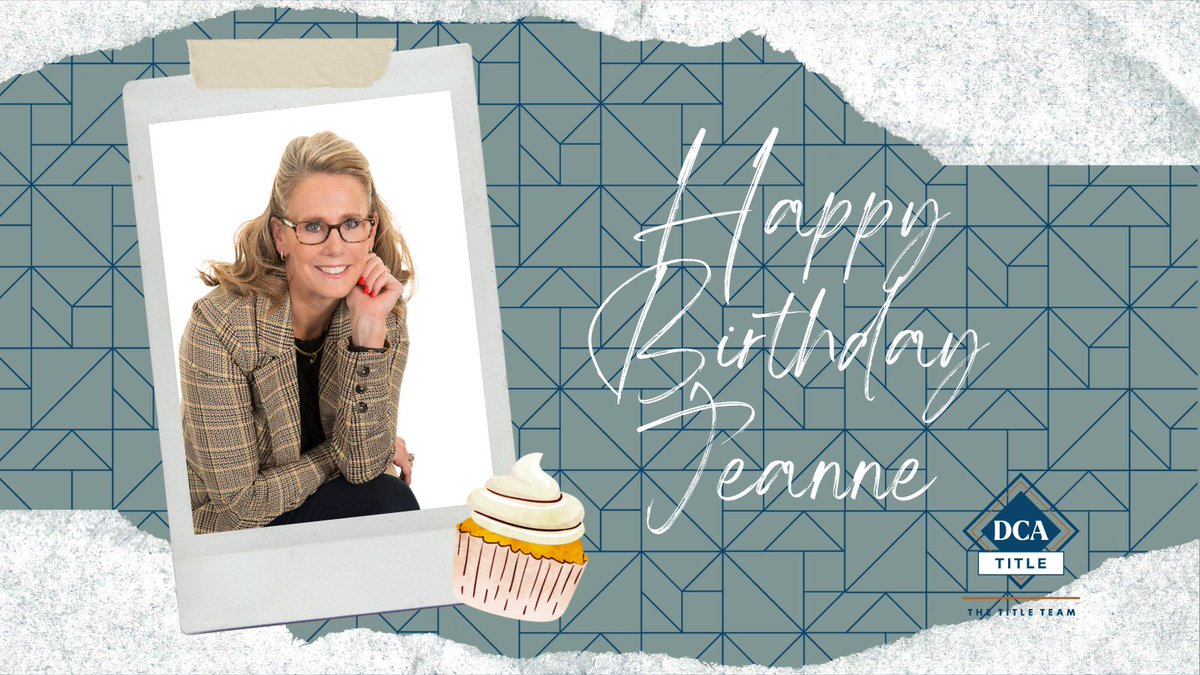 Happy birthday Jeanne, enjoy your special day 🥳🎂
.
#birthdaywishes #celebrate #twincities #dcatitle #dcateam #realestate #closingservices #titleinsurance #titleindustry #happybirthday #hbd #thetitleteam #birthdaygirl
