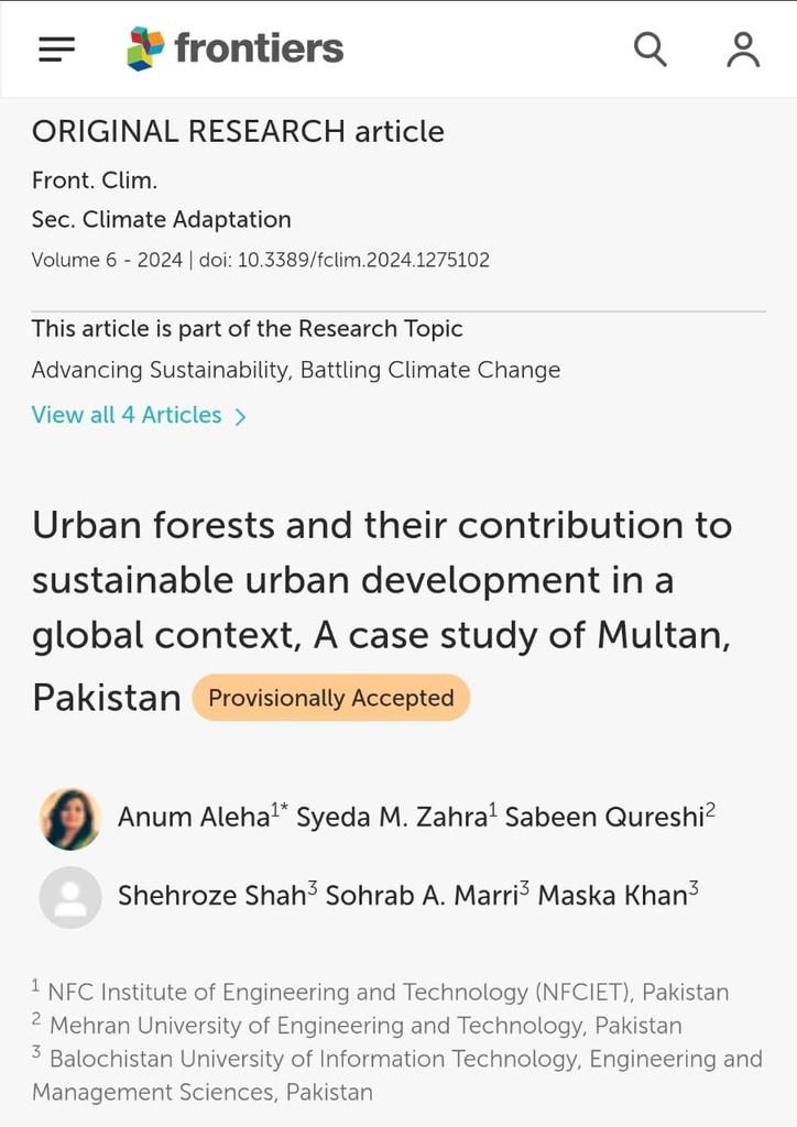 Pleased to share another #research #article accepted for #publication in our special issue on 'Advancing #Sustainability, Battling #ClimateChange'. Journal: #Frontiers in #Climate (ISSN: 2624-9553).

frontiersin.org/articles/10.33…
