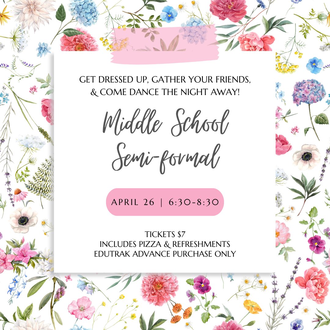 magellancharter's tweet photo. Middle Schoolers get ready to dance the night away! Tickets to the Spring Semi-Formal are on sale now via EduTrak - get yours today! https://t.co/kAM9KfysF5