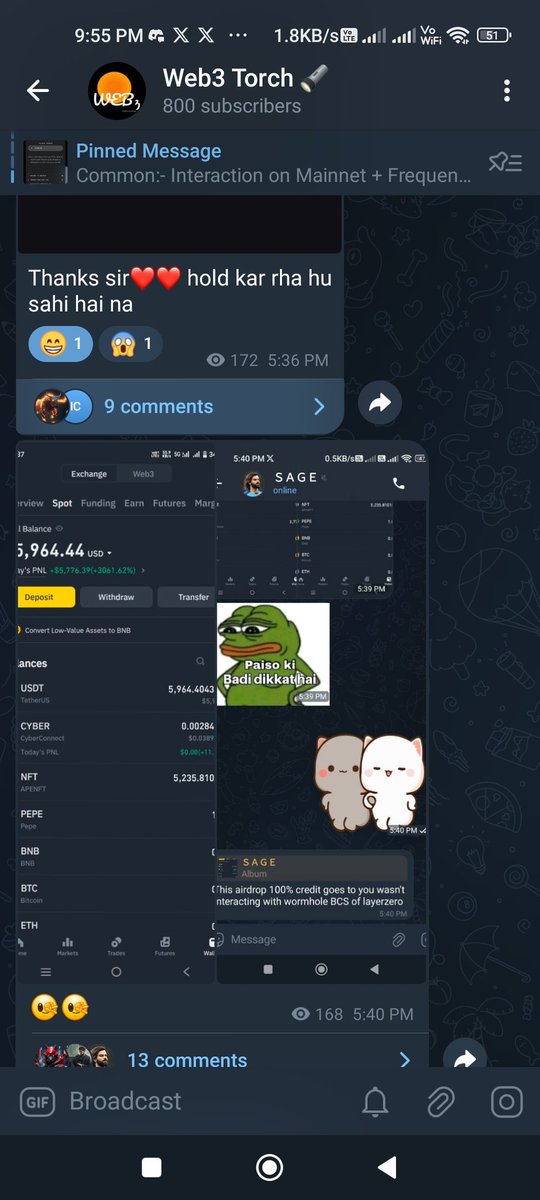 I can't express my words, We just killed it man..

Alpha users made f**** $$$ for free 
• $W [Min 3000$ -18000$]
• $MEOW [$500-$2500]

t.me/Web3Torch

Thanks <a href="/wormhole/">Wormhole</a> <a href="/weremeow/">meow</a>