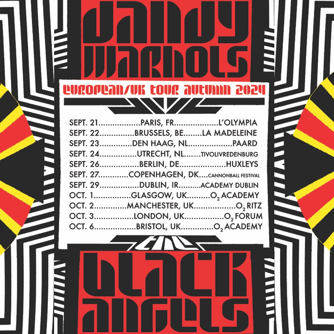 The Black Angels (@theblackangels) on Twitter photo Our co-headline with good friends <a href="/TheDandyWarhols/">The Dandy Warhols</a> is going abroad! We’re running this show back to Europe and the UK this autumn. Can’t wait to see you all there. Tickets go on sale this Friday at 9am BST ♥️🖤🤍 Our co-headline with good friends <a href="/TheDandyWarhols/">The Dandy Warhols</a> is going abroad! We’re running this show back to Europe and the UK this autumn. Can’t wait to see you all there. Tickets go on sale this Friday at 9am BST ♥️🖤🤍