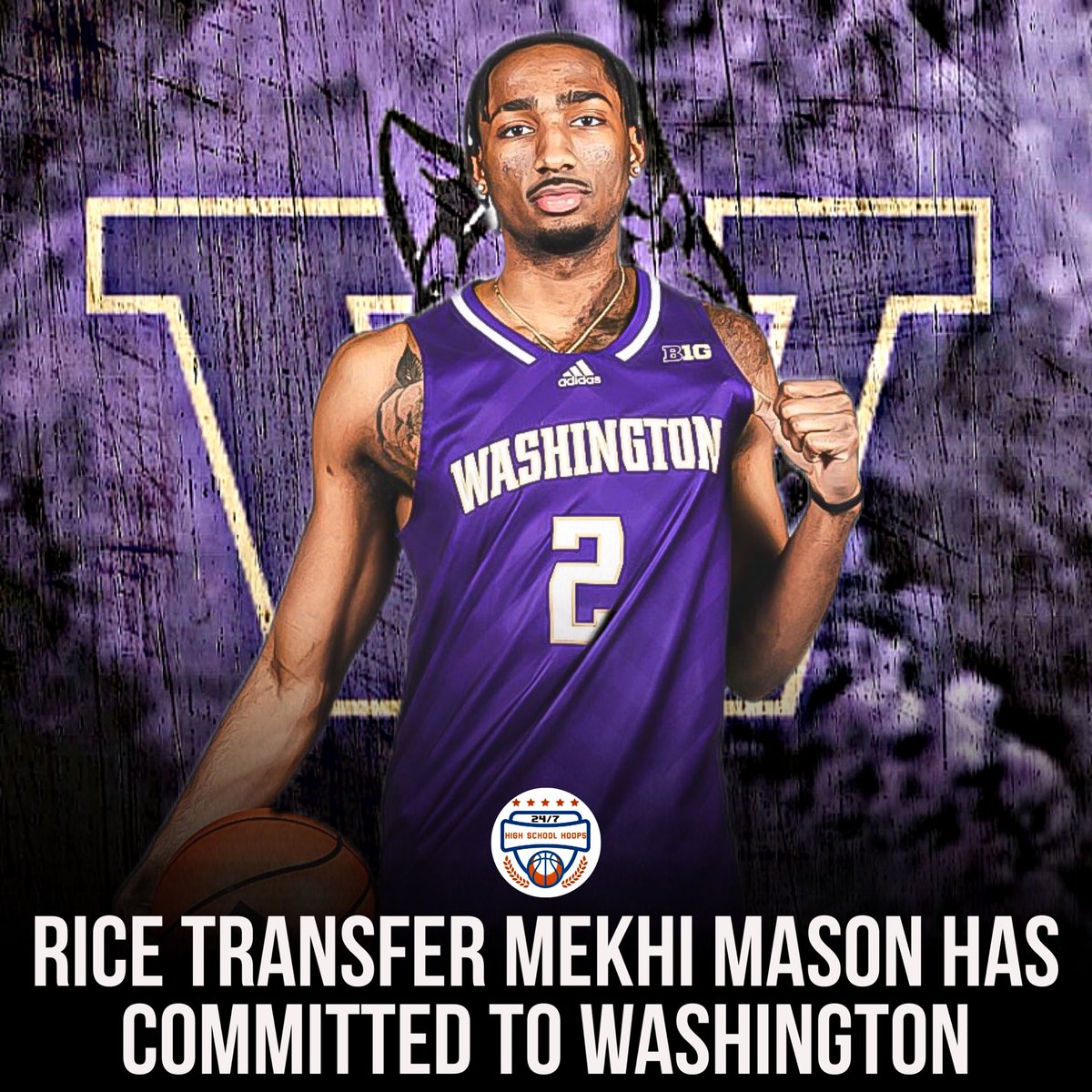 NEWS: Rice guard Mekhi Mason tells me he’s committed to Washington and new head coach Danny Sprinkle.

Mason played his first two collegiate seasons at Rice and was the team’s second leading scorer this season.

Rice averaged 14.0PPG, 4.0RPG and 2.8APG in 23-24.