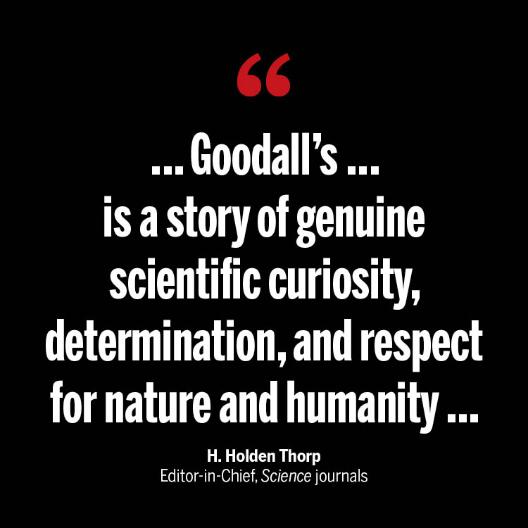 'I started loving animals from the time I was born.'

#HBD to Dr. #JaneGoodall! In 2020, Dr. Goodall was interviewed for a #ScienceEditorial that reflects on the 60th anniversary of her arrival in Gombe to study wild chimpanzees. Read more: scim.ag/6sH