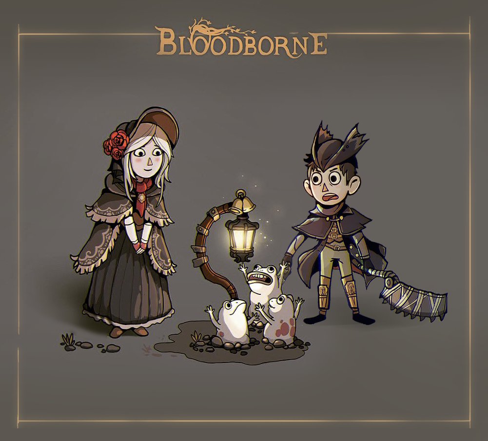 #Bloodborne and #Overthegardenwall  mash-up #Soulstober #indiedev #gamedev #FromSoftware