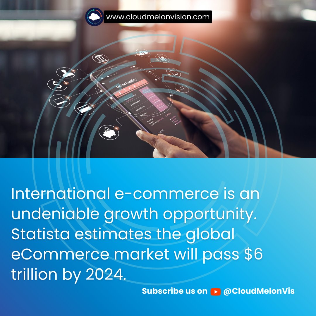 The world of international e-commerce is a vast landscape of growth and opportunity. According to Statista, the global e-commerce market is projected to soar past $6 trillion by 2024. #globalecommerce #economicgrowth #opportunityawaits