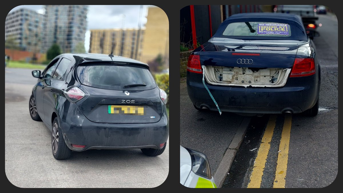 As part of the NPCC #Fatal4 month, #Beat officers have seized the below cars today. 1st - driving whilst serving a 22 month disqualification. Summonsed to court. 2nd - no #insurance, #MOT or tax & 2 children under 3 not in car seats! TOR issued. #SeatbeltsSaveLives #RoadSafety RS