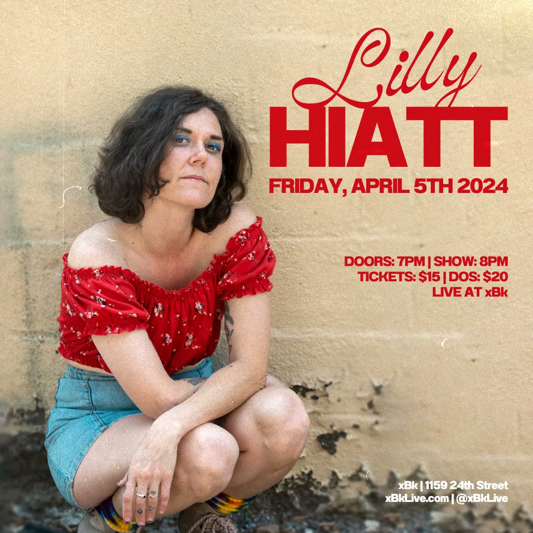 Lilly Hiatt will be performing on the xBk stage with guest Nathan Graham Friday, April 5th! 🎟️Tickets are available here: wl.seetickets.us/event/lilly-hi…