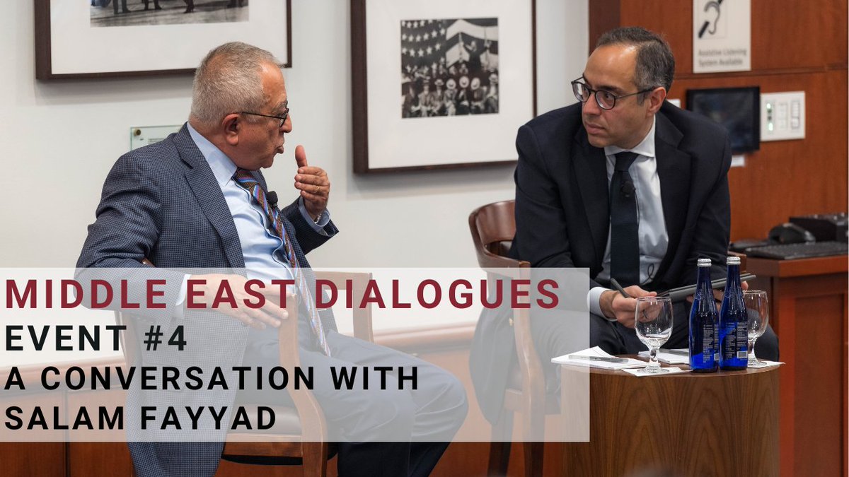 WATCH Faculty Chair Tarek Masoud’s conversation w/ Salam Fayyad, fmr PM of the PA, on the conflict in #Gaza, overcoming factionalism in Palestinian politics, & why strengthening--not dismantling--the #OsloAccords could lead to statehood & lasting peace. youtu.be/8adADEkF-zE