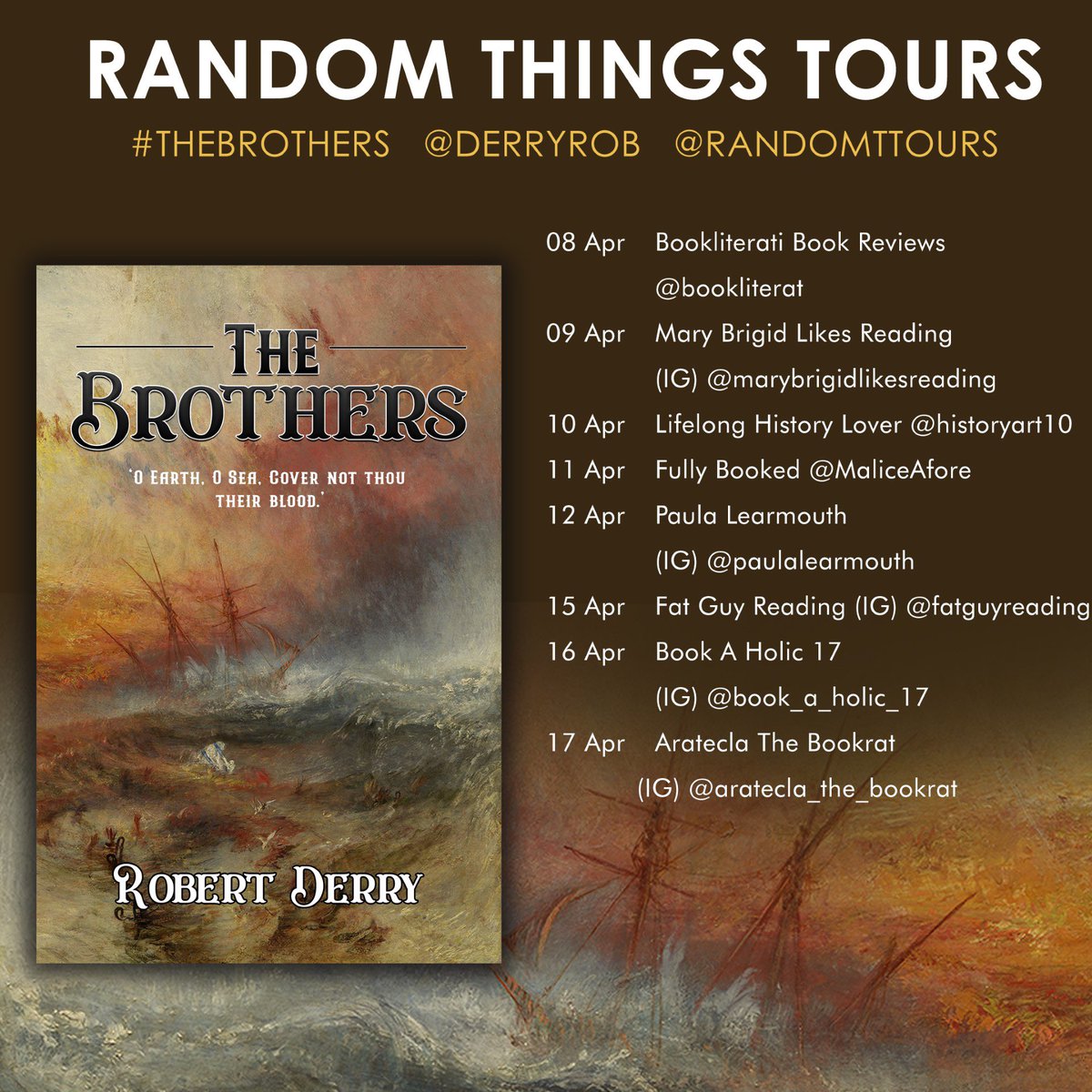 Coming soon #thebrothers #BookTour  @annecater The Brothers: O Earth O Sea Cover Not Thou Their Blood amzn.eu/d/gGFh39j