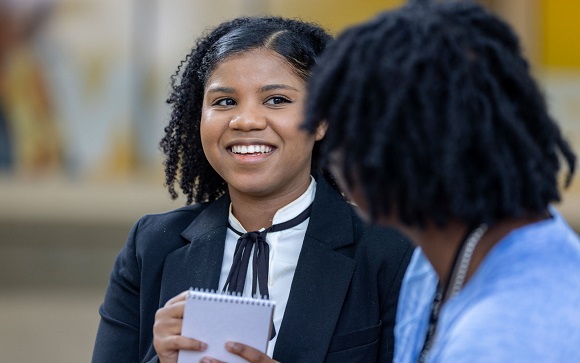 Exciting news! Bowie State Communications graduate Dejah Miles has been selected for the 2024 HBCU Media Collective Fellowship, sponsored by Dow Jones and Columbia University. As the first BSU student to participate, she joins a cohort of emerging HBCU journalists selected for