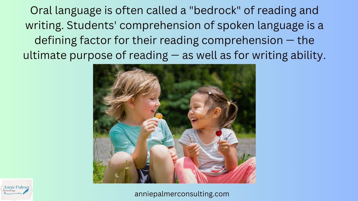 Any solid reading and writing curriculum at the K-2 level will include development of oral language.  Read here to find out how a kindergarten teacher embeds it in her work with kids.  anniepalmerconsulting.com/kids-are-autho… #elachat #edadmin #engchat #educoach