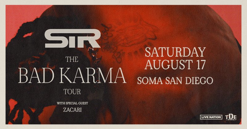 San Diego! 🔥 @inglewoodSiR is heading out on the Bad Karma Tour with Zacari on Sat Aug 17! 🔥Presale | Thursday | 10AM | Code: RIFF 🔥 On Sale | Friday | 10AM 🎫 l bit.ly/3POh8Zv