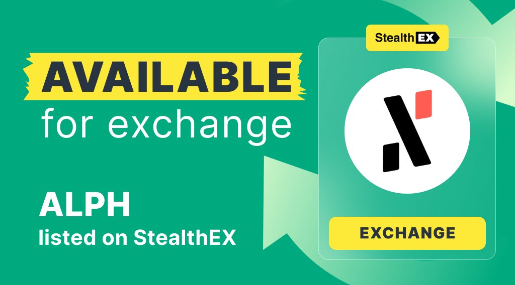 Join the side of #DeFi freedom 🛡️ @alephium is a scalable blockchain platform supporting native cross-shard transactions and more You can get $ALPH on StealthEX! 👉 stealthex.io/?to=alph 👈 Swap over 1500 assets with no limits & registration 🚀