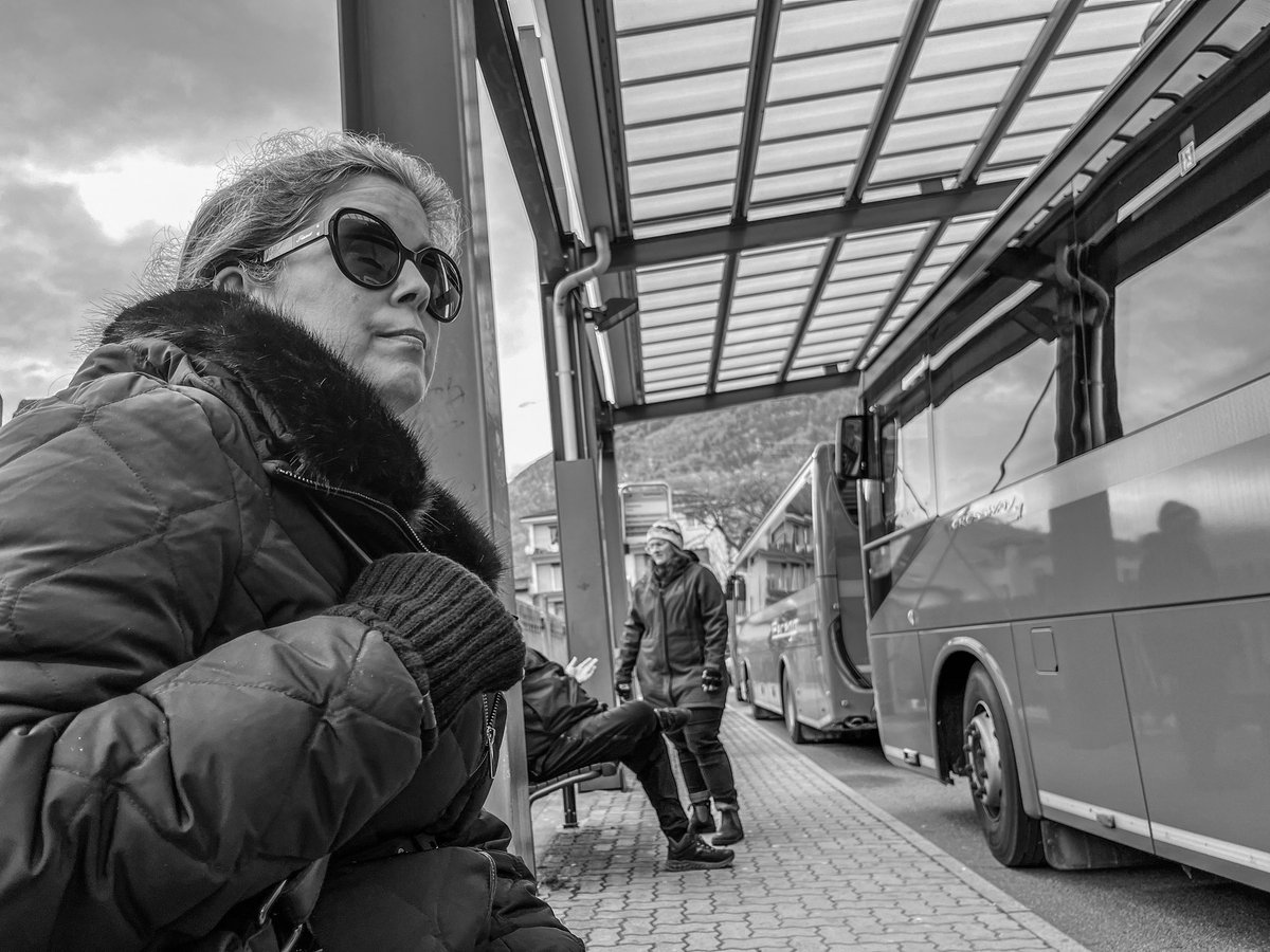 Today we popped over the mountains via the Bernina Pass and into the town of Tirano in Italy. We were meant to go by the Bernina Express but an overnight avalanche put pay to that. So we went by coach with occasional stops so snow ploughs could do their job. #loveswitzerland