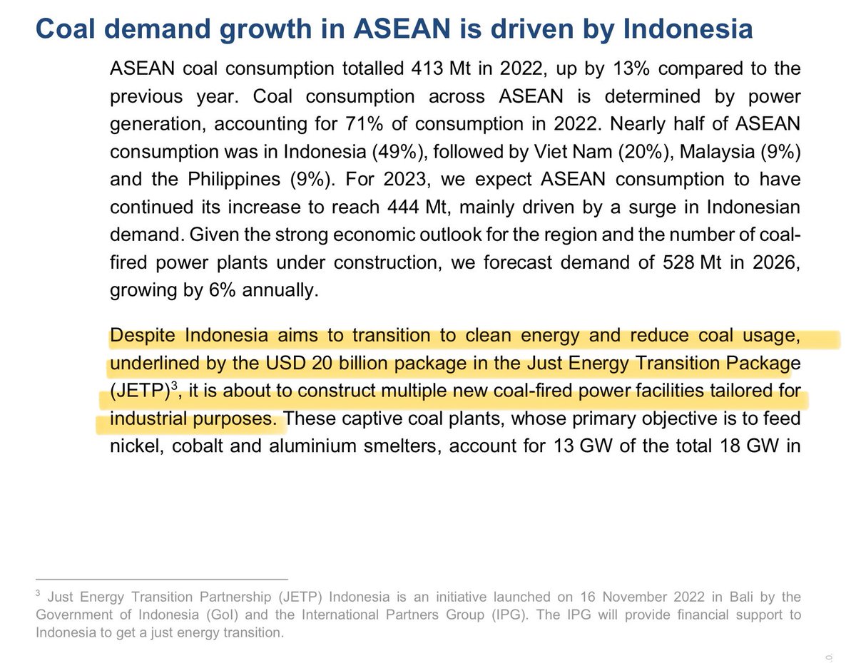 jacob_maroga's tweet photo. Indonesia is one of fastest industrialising economy in the world. Despite accepting $20 billion of JETP, it is increasing its coal generation for local beneficiation of critical minerals like nickel, cobalt and aluminium for the global energy transition. Vision &amp; boldness https://t.co/nNAqfEAmXL
