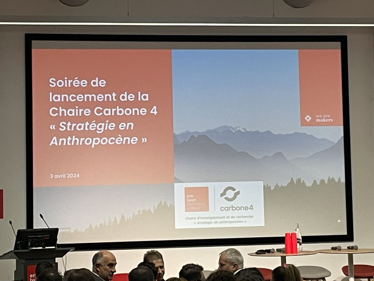 🚀 Lancement de la chaire « Stratégie en anthropocène » de @EMLYON 🙏🏽 Thomas Gauthier