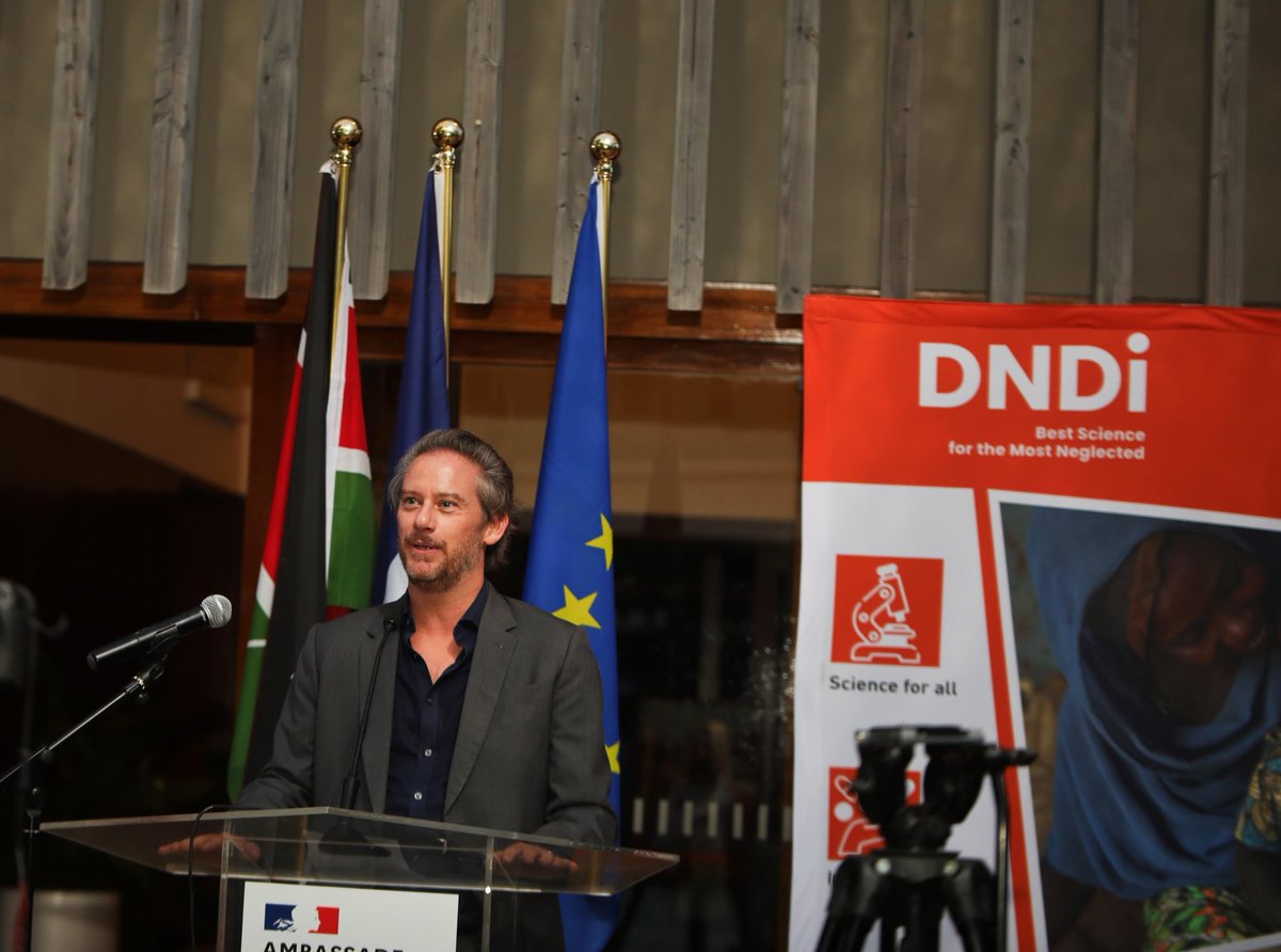 'No one can learn about DNDi's work & remain indifferent. I've been to West pokot & saw the incredible work they are doing to tackle leishmaniasis. If we put our energies together, we can help them eradicate these NTDs.' French ambassador @arnaud_suquet at DNDi's reception.