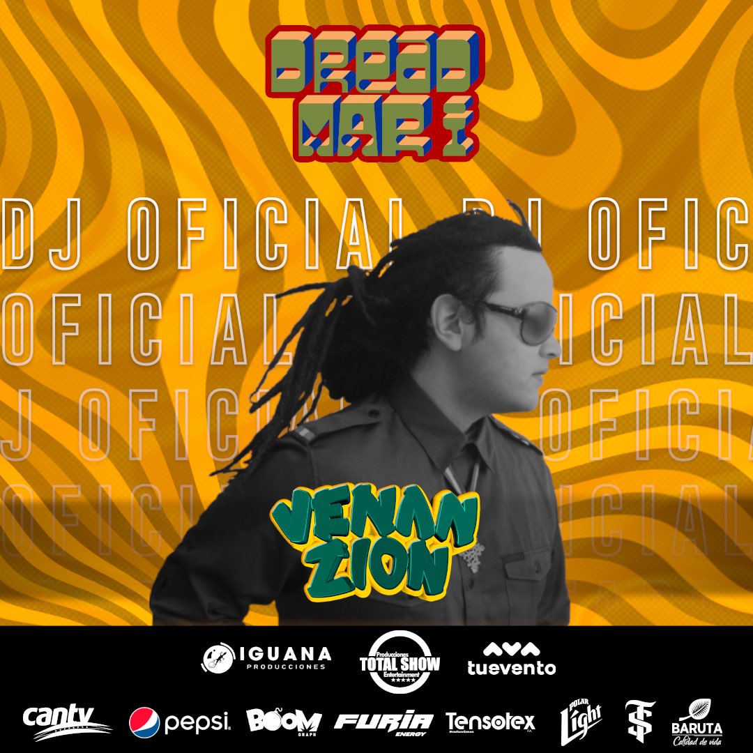 Continuamos mostrando parte de los artistas invitados que serán parte del gran concierto de Dread Mar I❤️🎶.

Tras 18 años de carrera como DJ presentamos a VENAN ZION “DJ Oficial” @djvenanzion de este mega concierto de reggae 💿🎧.

¡No te lo pierdas!