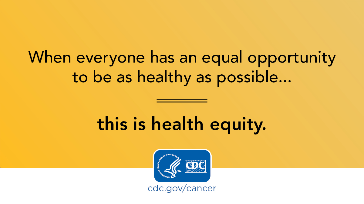 Learn what #CDC is doing to achieve equity around #cancer: bit.ly/3SR2bYB #NationalPublicHealthWeek