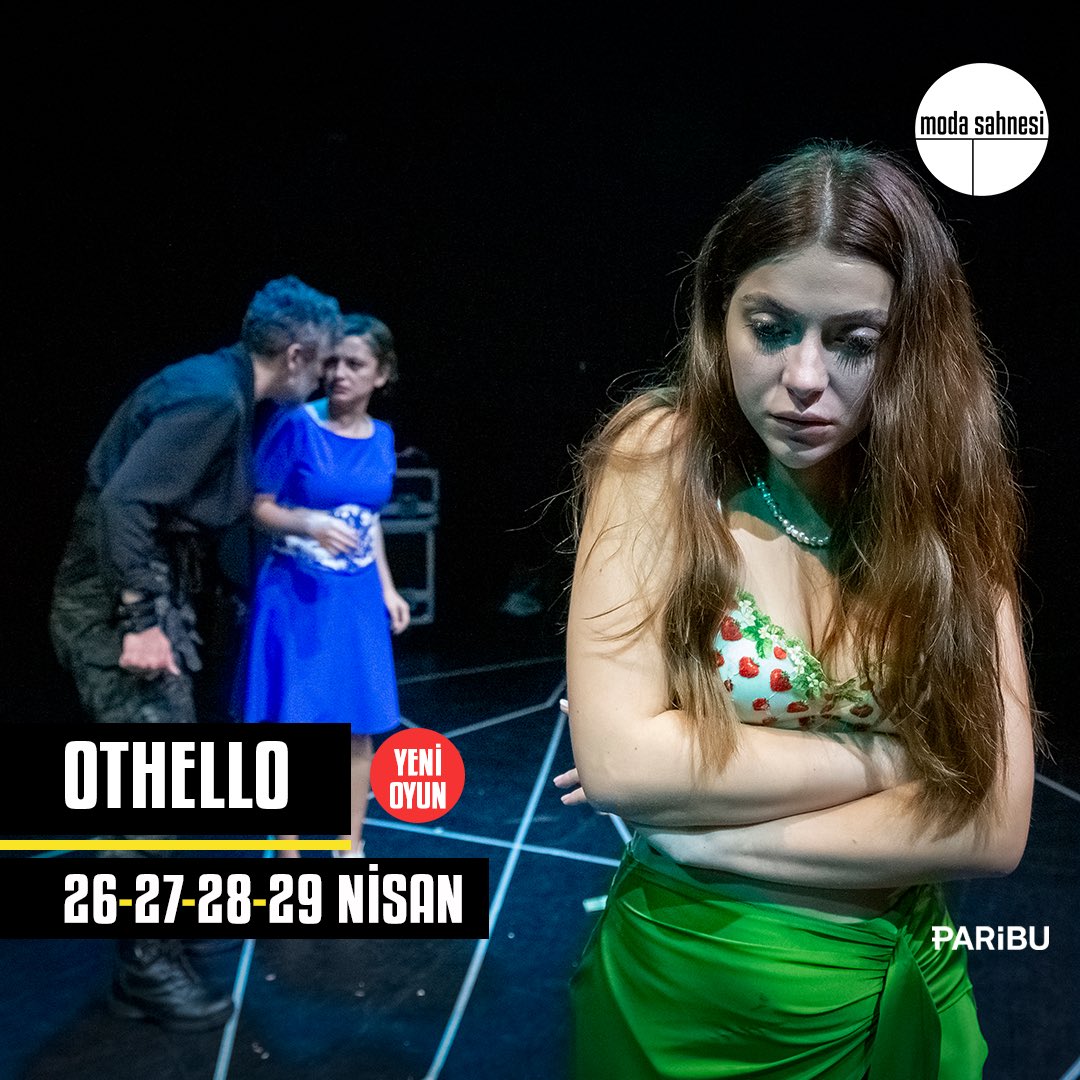 Othello 26-27-28-29 Nisan’da moda sahnesi’nde. @canercindoruk @ilayerkok @k_aydogan Bilet almak için🔻 biletinial.com/tr-tr/tiyatro/… #othello #canercindoruk #modasahnesi