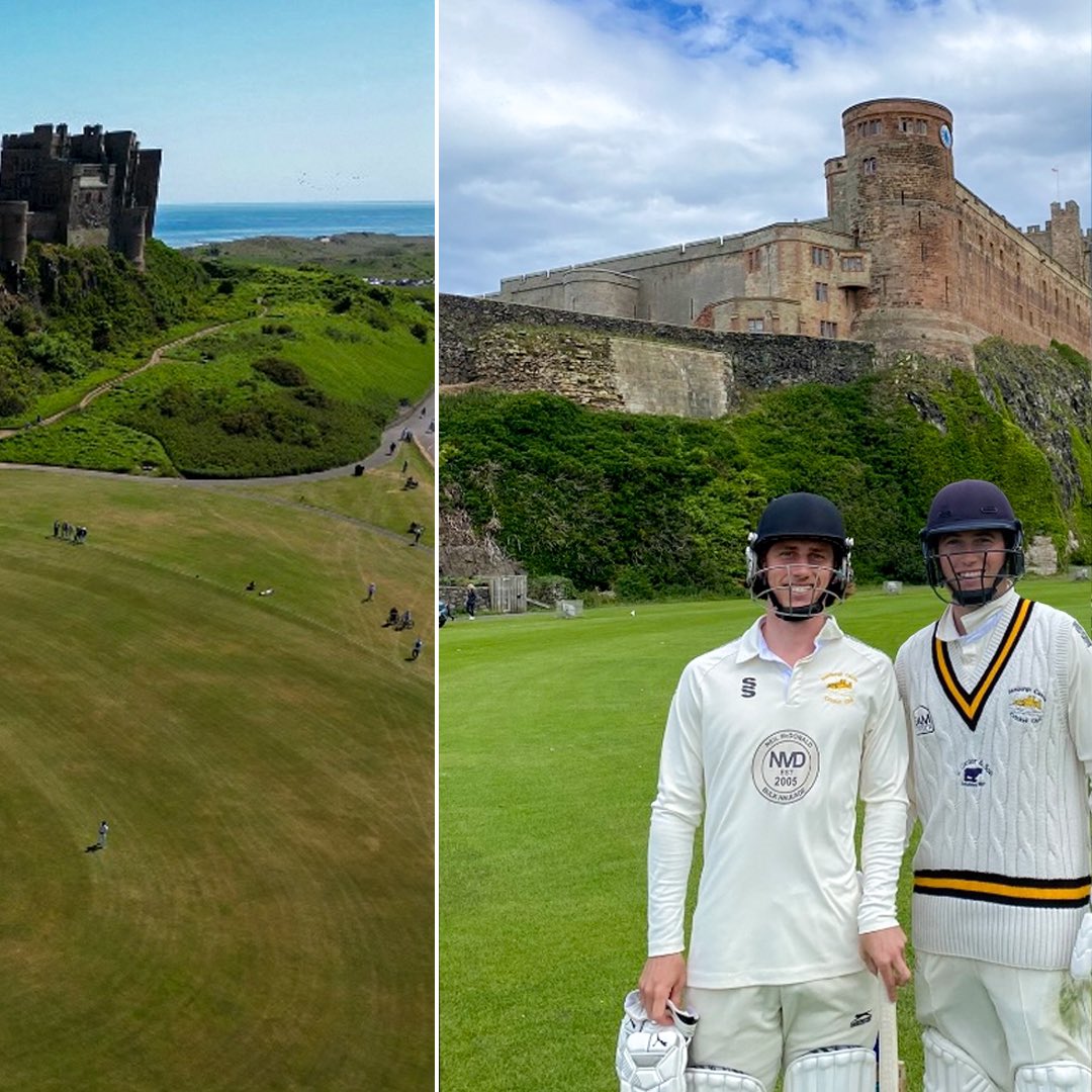 crickshouts's tweet photo. Cricket with a view! 👀

It doesn’t get much better than this. The players at Bamburgh CC must be looking forward to the 2024 season! 

Important question: has anyone ever reached the castle with a six ❓

📸 @BamburghCCC https://t.co/ew5AfpI32r