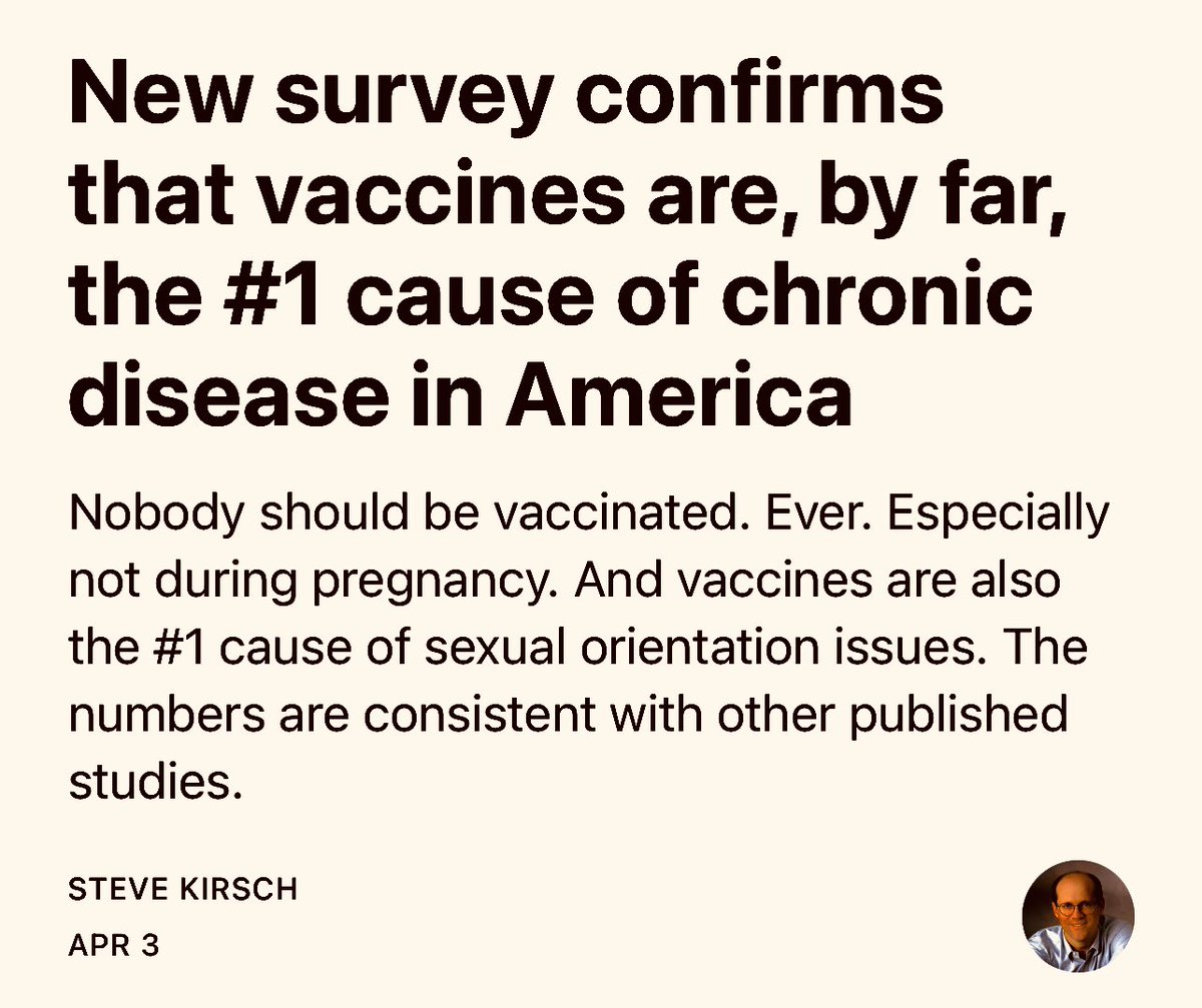 True.
Vaccines cause seizures, autism, allergies, eczema, asthma, and dozens of other health ailments, plus death. Vaccines don’t confer immunity. All vaccines do is poison humanity. And they never saved us. Let’s abolish this poison industry once and for all. You agree? 🤷‍♂️