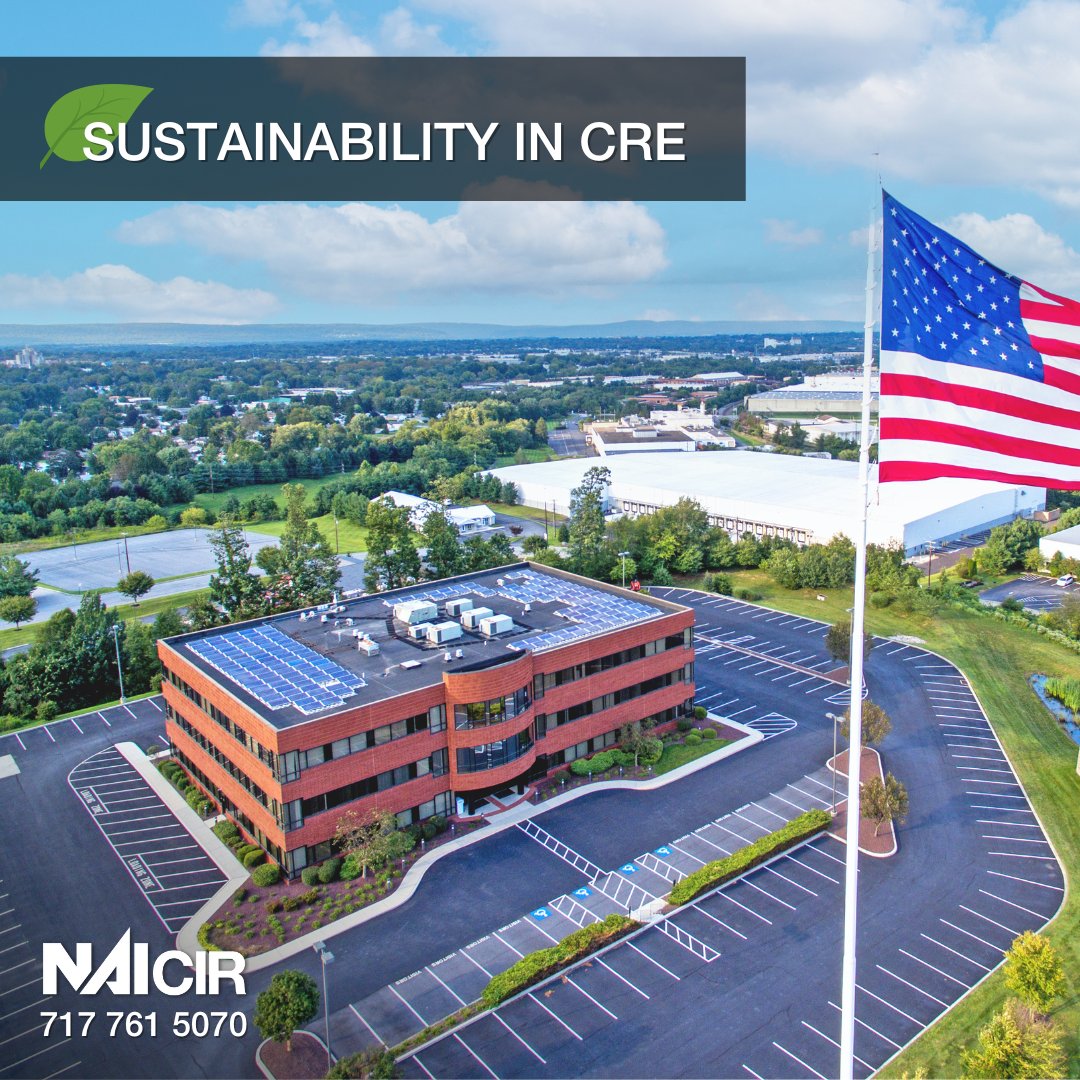 We are focusing on #sustainability in commercial real estate. The office located at 📍4550 Lena Dr in Mechanicsburg is a prime example of a green building harnessing solar energy to reduce common space energy consumption for its tenants. How are you incorporating sustainability?
