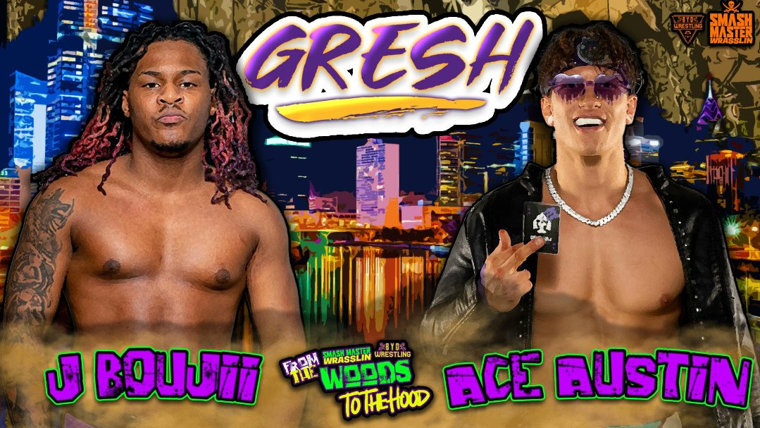 Watch @The_Ace_Austin vs @jboujii LIVE at the Ukie Club on Franklin Thu 4/4 at 8pm. 

Tickets are only $15 and it's a stacked lineup featuring:
@TheJordanOIiver 
@KEiTAyourHeart 
@Airica_Demia 
@MetroAngel 
@RonBassJr 
@aspynthemermaid 

BYOSmash.eventbrite.com 
📺 LIVE on YT!