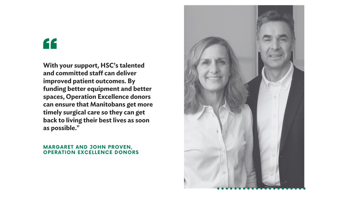 Manitobans are rallying behind Operation Excellence—a community campaign for surgical innovation at @hsc_winnipeg. Join us in transforming the future of surgical care in Manitoba. Make your donation today at operationexcellence.ca.