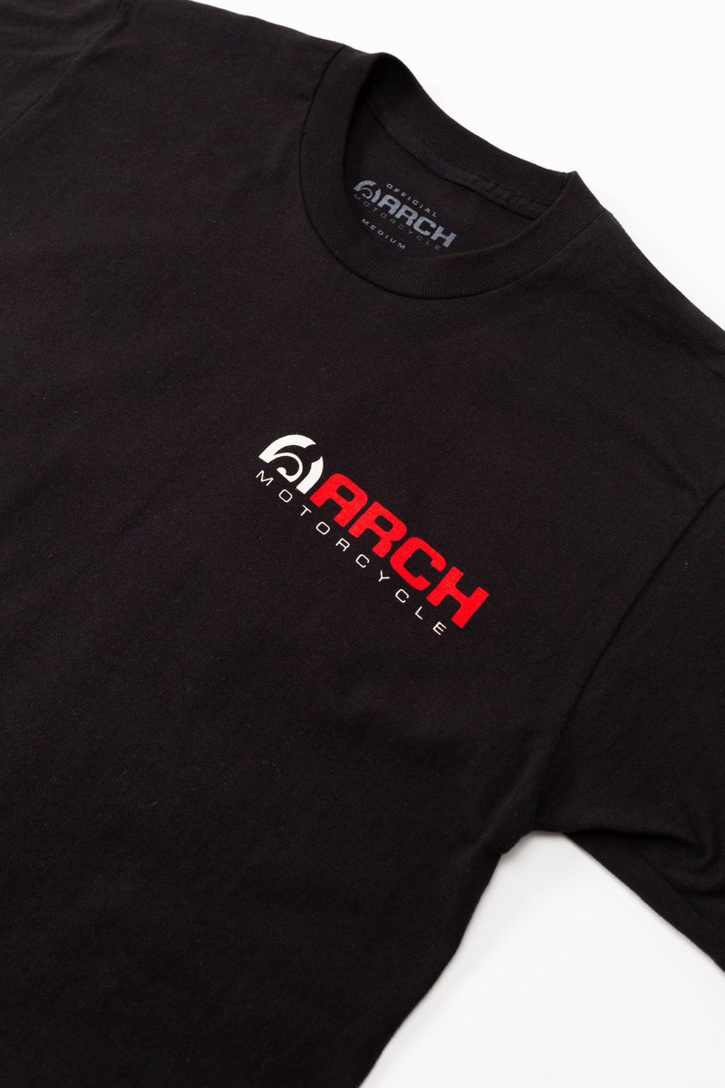 The ARCH Motorcycle “Buddha” t-shirt featuring the  “Buddha Head” logo, available now in the ARCH Apparel Store at the link in bio.