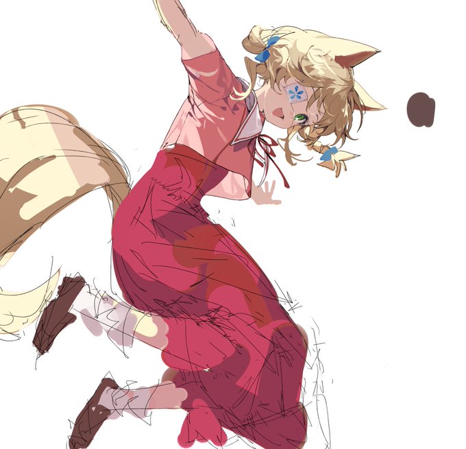 「blonde hair fox girl」 illustration images(Latest)｜3pages
