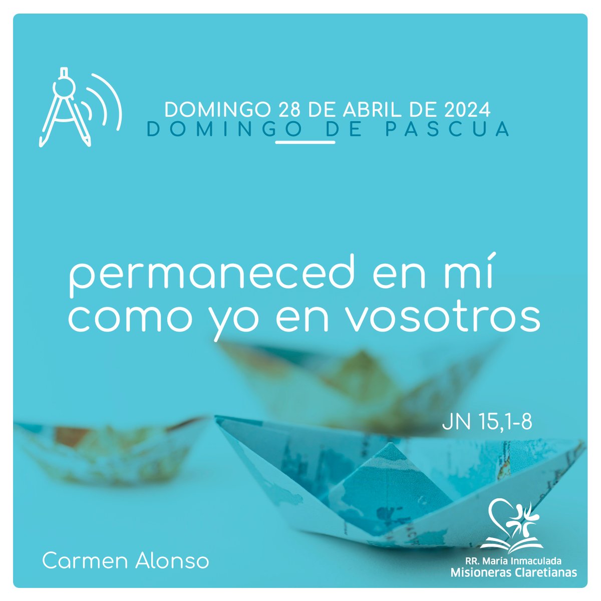 ClaretianasEuro's tweet photo. 📖 Este domingo vivimos acompasados con la Palabra de Juan: “permaneced en mí”.
💬 Como nos dice Carmen, "Él está siempre en nosotros".
👉https://t.co/CAzOPFLTCp
¡Feliz domingo!
#Acompasando #Claretianas #Eco #Domingo #Evangelio #ComentarioPalabra https://t.co/qHeRXbpNnM