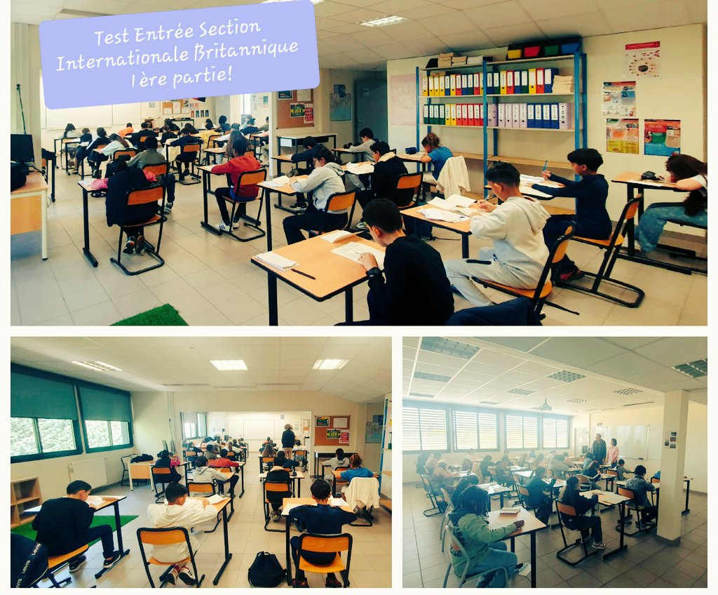 L'équivalent de 3 salles pour ces très jeunes et très courageux candidats au test écrit d'entrée en Section Internationale Britannique! Bravo à tous 👍👏👏! 
🔜 Rendez-vous la semaine prochaine 🗓 pour l'épreuve d'oral🎙 <a href="/LaMarquisanne83/">Collège La Marquisanne</a> 
<a href="/AnglaisAcNice/">Anglais Ac. Nice</a> <a href="/CardieNice/">CardieNice</a> <a href="/IENToulon2/">IEN TOULON 2</a>