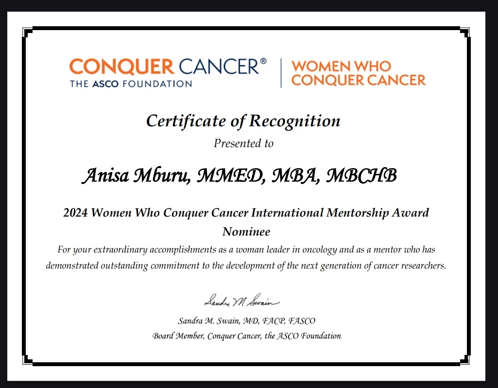 Three cheers to my amazing friend @nissiemburu for this #ASCO #ConquerCancer International Mentorship recognition! 🎉👏

More to come your way, my friend! ❤️

#women #leader #cancer #GynOnc