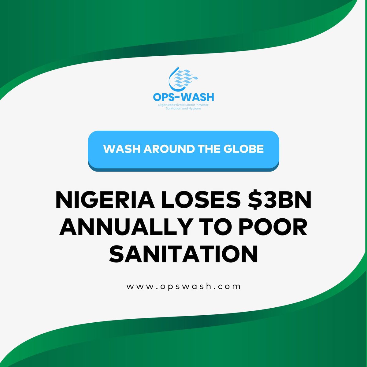 💲 Nigeria loses about $3 billion annually due to poor sanitation arising from the use of unsanitary or shared toilets and open defecation. 📉 With only six years to the SDG target date of 2030, progress is off-track. #sdg6 #goal6 #water #sanitation #sdg2030 🌱💧
