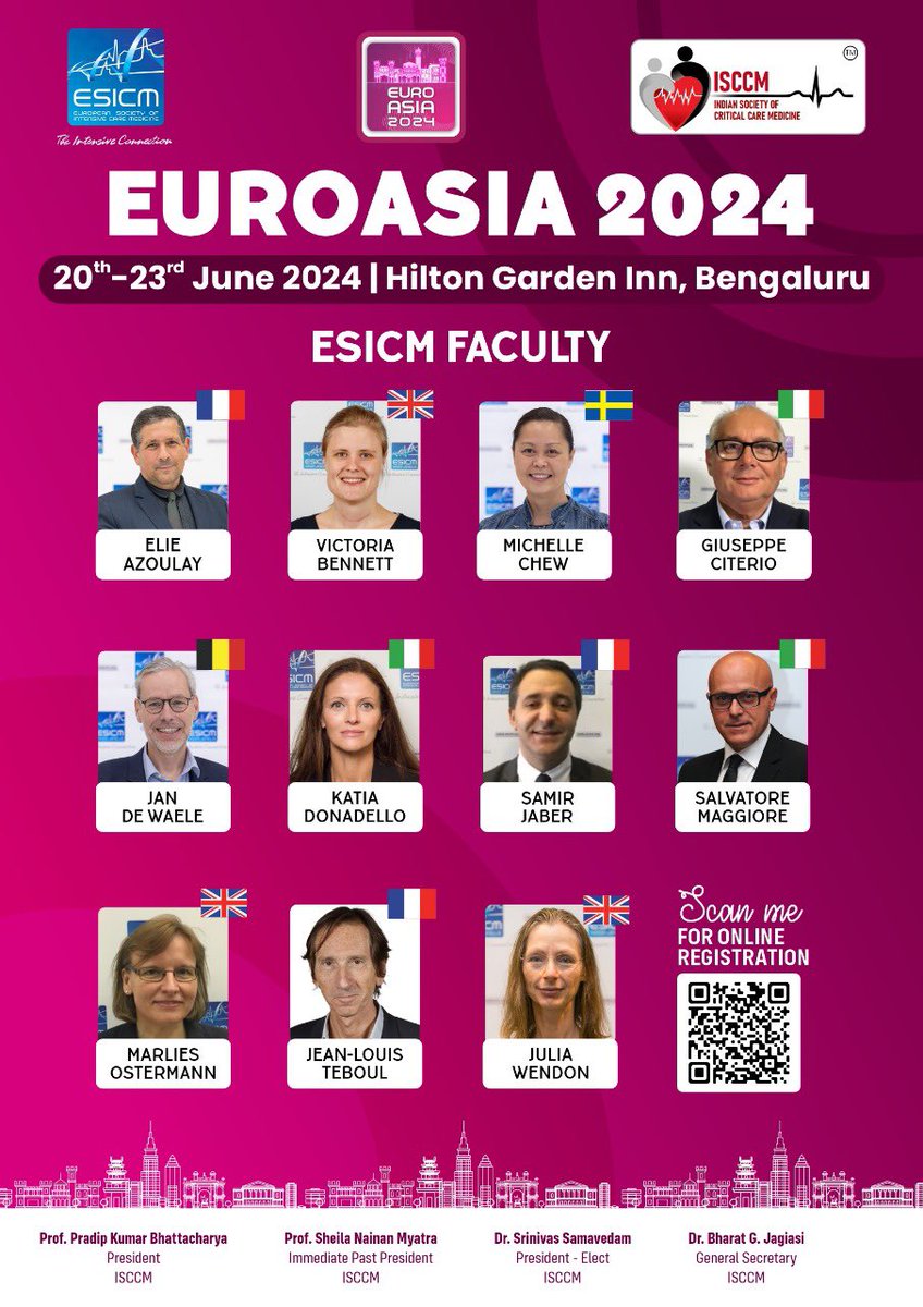 Leading minds unite for EUROASIA 2024: A collaborative conference of ESICM and ISCCM which aims to shape the future of critical care medicine