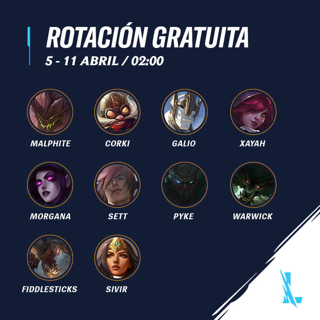 ¡Nueva semana, nueva rotación gratuita! 🗓️