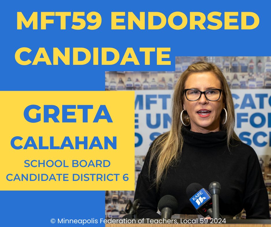 We're endorsing our very own President Greta Callahan for School Board District 6!