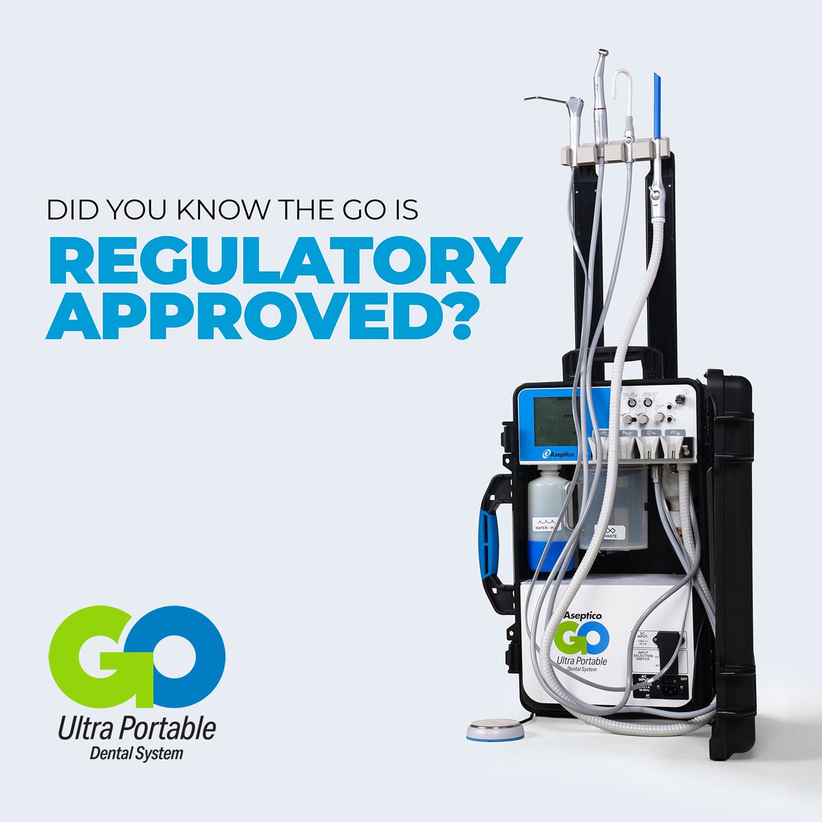 If you do portable dentistry in nursing homes, you know the importance of regulatory approval. Luckily, the GO is regulatory-approved! Making it easier to provide dental care in nursing homes without having to run into any paperwork issues. #PortableDentistry