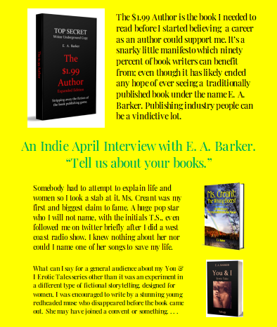 4.9ish ⭐️📚😏

Happy Indie April.

flowcode.com/page/eabarker

#IndieApril #BooksWorthReading #authorlife #author #interview #bookspotlight #bookstoread #books #ebooks #indieauthors #publishing #women #LifeHack #erotica #EARTG #readerscommunity #readersoftwitter #ReadersFavorite