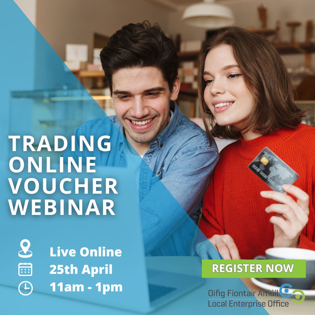 Join us on April 25th for our 2-hour seminar on the Trading Online Voucher, exploring available financial assistance for digital marketing. Register now: tinyurl.com/2x74xcwe #LEOMayo #MakingItHappen #LocalEnterprise #BusinessHelp