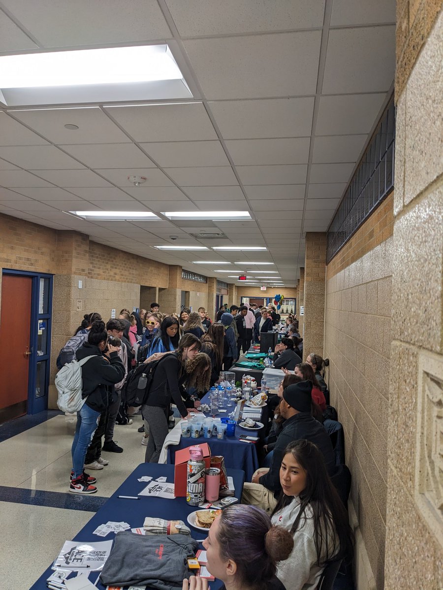 The EC Job Fair is busy! There's still time to stop by to learn about part time and summer job opportunities.