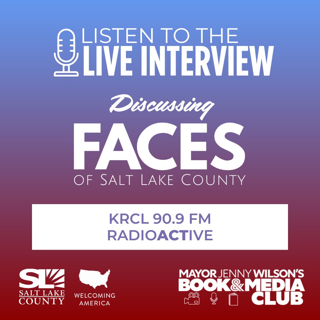 Did you miss the interview on @KRCLradio RadioACTive? No worries! Catch up now by clicking the link in my bio! Listen and learn about a glimpse into the inspiring stories behind 'Faces of Salt Lake County' and get a sneak peek into what awaits you at the gallery stroll and book