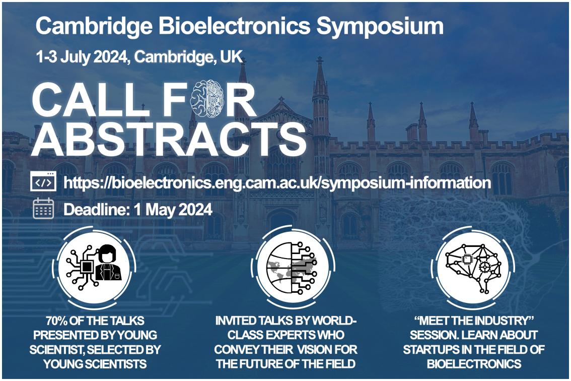 Invited speakers announced! bioelectronics.eng.cam.ac.uk/symposium-info…
