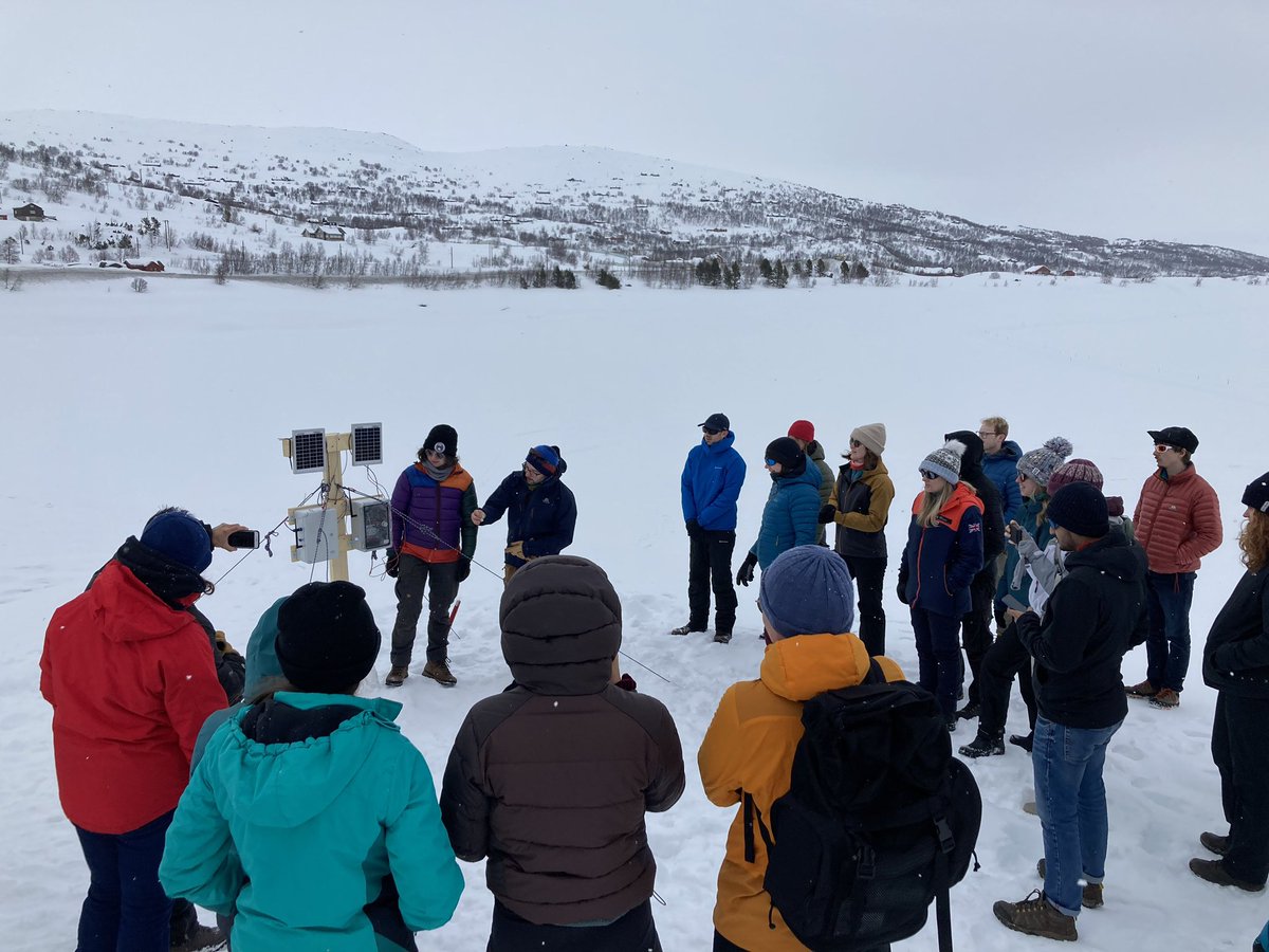 hollywytiah's tweet photo. Made it to Haugastøl ready for a week of  learning basic engineering and how to build our sensors. Lovely company and a beautiful snowy landscape to test them in! #cryoskills https://t.co/IGlhXt8Wrd