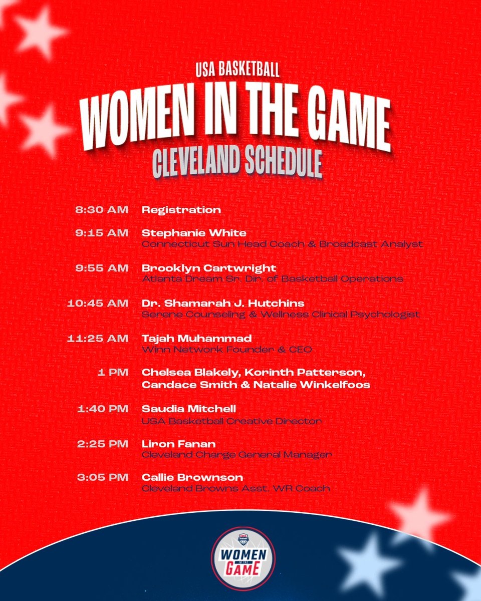 All set for tomorrow's USA Basketball Women in the Game Conference at the Wolstein Center at Cleveland State University! » usab.com/play/women-in-…